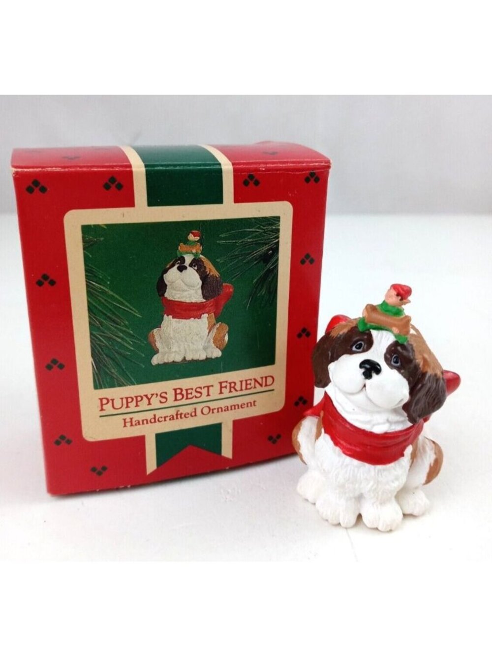Vintage 1986 Hallmark Keepsake Ornament Puppy's Best Friend In Original Box